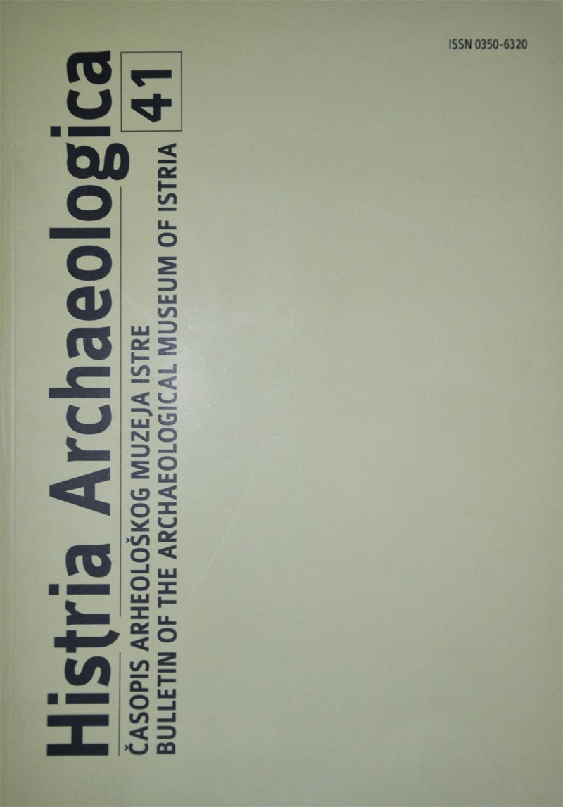 Naslovnica časopisa Histria archaeologica 41/2010.