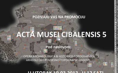 GMVk i Odsjek za arheologiju FFZG – Poziv na predstavljanje Acta Musei Cibalensis 5