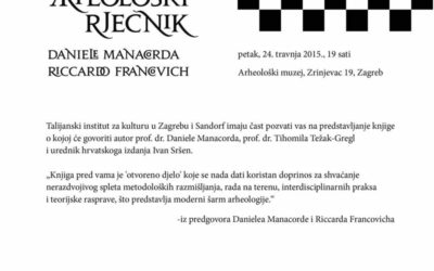 AMZ – Predstavljanje hrvatskog prijevoda Arheološkog rječnika [PRESS]