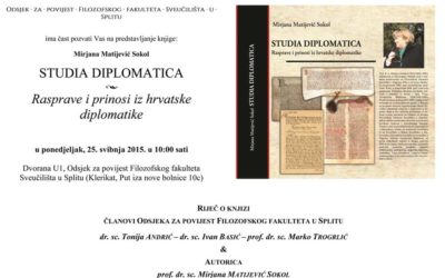 FFST – Promocija knjige Mirjane Matijević Sokol ‘Studia diplomatica’ (PRESS)