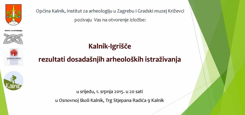 IARH - Pozivnica za otvorenje izložbe 'Kalnik - Igrišče'. Ustupio: IARH PRESS.