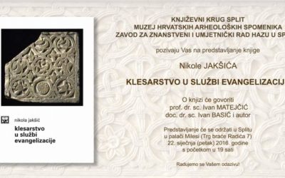 MHAS – Predstavljanje knjige Nikole Jakšića ‘Klesarstvo u službi evangelizacije’ [PRESS]